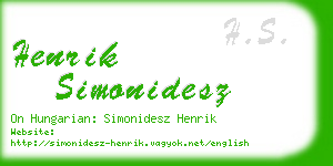 henrik simonidesz business card